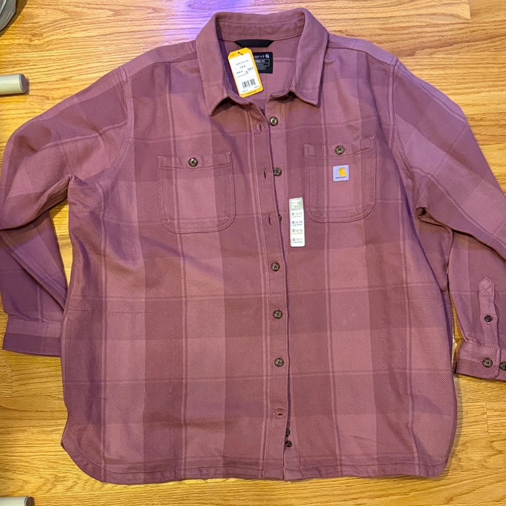 Carhartt Maroon Plaid Work Shirt